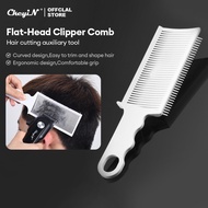 CkeyiN Flat head push-shear comb Hair cutting auxiliary artifact White HZ009
