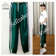S168 Ladies Size L Green Sports Cooling Pants Ruched Hem Yoga Jog Wanita Seluar Pakaian Casual Wear 
