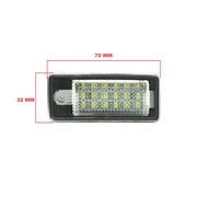 18 LED 6000K License Number Plate Light Lamp for Audi A3 S3 A4 S4 B6 B7 A6 S6 A8 Q7 NO Canbus Error