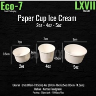 Paper Cold Cup Ice Cream Party Paper Cup Ice Cream 2oz/ 4oz/ 5oz (50 pcs)