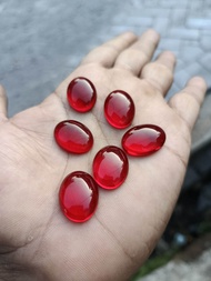 batu akik delima merah siem 20x15 mm