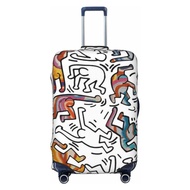Keith Haring Luggage Cover Travel Suitcase Luggage Cover Elastic Thickening Waterproor Luggage Cover