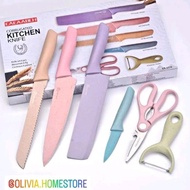 Terlaris kitchen knife set pisau dapur 6pc