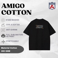 AMIGO tshirt men & women 100% premium cotton unisex round neck baju t shirt lelaki perempuan 280gsm