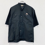 古著Coen KELTY 短袖毛領襯衫，黑色，S 碼