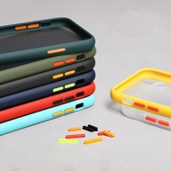 Dual Color Matte Casing OPPO Realme C11 C31 X50 Pro 5G Reno 3 4 Pro Phone Case Colorful Button PC Soft TPU  Cover