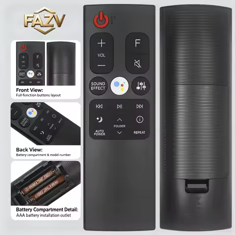FAZV AKB75595381 IR Replacement Remote for LG SN8YG SN9YG SN10YG SN11RG SPN8-W Soundbar