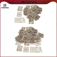 [SONONIA] Unfinished Wood Cutouts Hollow for Scrapbooking Crafting Hanging Decorations