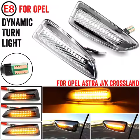 Fit for Opel Astra J 09-15 2PCS Led Dynamic Side Marker Turn Signal Light Sequential Blinker Fit for