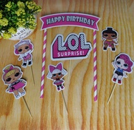 Topper LOL Ulang Tahun Hiasan Kue Ulang tahun Birthday cake Dekorasi