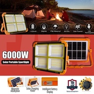 Solar 6000w 5 Mode Floorlight Waterproof Solar Led Light with USB Portable Solar Spotlight Solar Wor