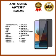Tempered Glass Anti Spy -Anti Privacy REALME C55 NFC-Q3 PRO CARNIVAL-Q3I 5G-Q3S-Q3T-Q5-Q5 PRO-Q5I-RE