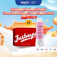 Cosmoderm Manjakani Feminie Hygiene Wash (150ml) + Jusbeyu Sanitary Pad & Panty Liner