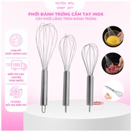 Stainless steel hand-held egg beater, hand-held egg beater, round egg beater-HMS247