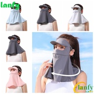 LANFY Sunscreen Cooling Ice Silk Face Mask, Hanging Ear Neck Sunscreen UV Protection Face Mask, Neck Wrap Cover Adjustable Breathable Ice Silk Ice Silk Veil Sunproof Mask Running