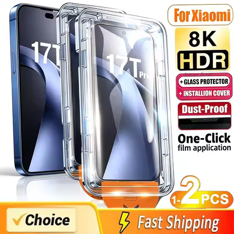 2-1 PCS Dust Free Installat Box Glass For Xiaomi 17T Pro 14T 13T 12T Mi 17 Pro Max 15T Fingerprint U