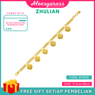 [BT5010] Rantai Tangan LOVE ZHULIAN Gold Plated Bracelet Jewellery Emas Saduran Barang Kemas