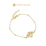 Poh Heng Jewellery 22K Blossom Bracelet in Yellow Gold