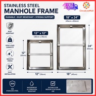 Heavy Duty Stainless Steel Manhole Frame 12"x12" & 18"x24" / Manhole Cover Tiling Work