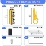 10Pcs 6 Gauge Wire Connectors, 80A Wire Splice Connectors 6AWG Quick Connect Wire Nuts Connectors wi