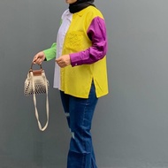 SJM KEMEJA NAGITA GIGI BORDIR LOGO BAHAN KATUN POPLIN PREMIUM IMPORT BANGKOK LENGAN PANJANG WARNA WA