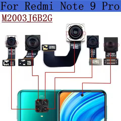 For Xiaomi Redmi Note 9 Pro Note9 9Pro Front Rear Back Camera Main Facing Frontal Selfie Camera Modu