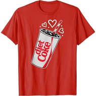 Coca-Cola T-Shirt - Diet Coke Heart Bubbles T-Shirt Premium Cotton Combed 24s Original 100% | Pinky 