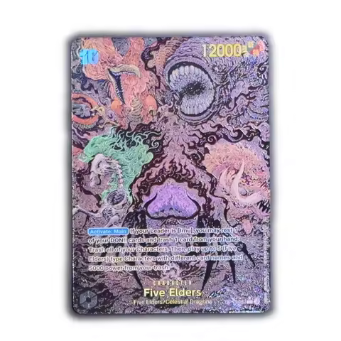 OPCG One Piece TCG English DIY Five Elders card OP13-082 Imu Deck Card Textured Foil Card Anime Coll