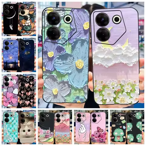 For Tecno Camon 20 Pro 5G CK8n Case 2023 New Stylish Flower Cartoon Soft Cover For Tecno Camon 20 Co