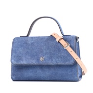 TORY BURCH EMERSON Suede Tannin Brush Color Portable/Crossbody Two-Use Bag-Tannin Blue/Small [Americ