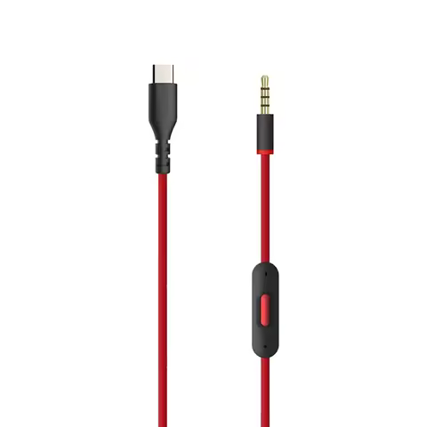 Replacement TypeC Aux Audio Cable Cord with In-line Microphone Volume Control Compatible with Beats 