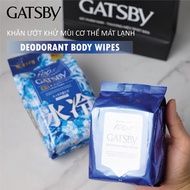 Gatsby Ice CItrus antibacterial deodorant wet wipes, hottest and most spicy, 30 body wipes - Japan