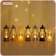 [szxmkj2lp] Retro Flameless Lantern Hanging Super Bright LED Oil Lamp for Desk Table NightStand Porc