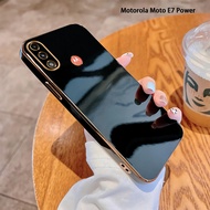 For Motorola Moto E7 E7i Power E7 Plus E20 Soft  Cases Luxury Plating Soft TPU Cover Shockproof Case
