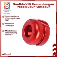 V Club Archery Sanlida X10 Compound Bow Peep Sight - CNC Machined 6061 Aluminium - Ultra-Light With 