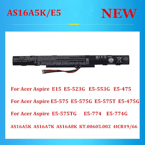 New 14.6V AS16A5K AS16A7K AS16A8K laptop Battery For Acer Aspire E15 E5-475G 523G 553G 575G 774G E5-