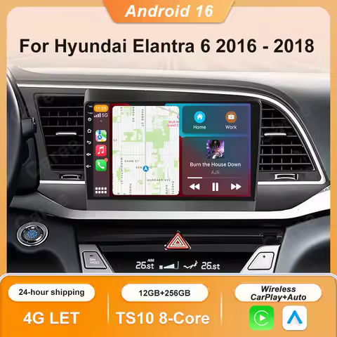 Android Car Radio For Hyundai Elantra 6 2016 2017 2018 Multimedia Player Navigation Carplay Audio Au