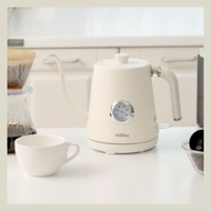 Haatz Gooseneck Electric Kettle 800ml Stainless Steel Coffee Drip Pot with Temperature Gauge Cream B