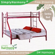 SHSB Serbia Single Size / Solid Wood / Metal Bed / Katil Kayu + Besi / Double Decker Bed / Bunk Bed