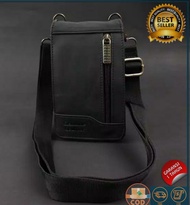 Tas Mini Keren Untuk Pria Kulit Bisa COD Gan !! Tas Kickers Hitam TKX01A Muat Hp 7 inch