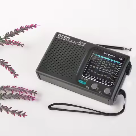Tecsun AM/FM/SW Portable Radio with High Sensitivity Tuning Stereo Headphones for Indoor and Elderly