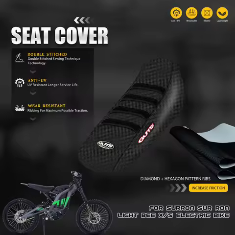 SPACE Motorcycle Pro Ribbed Rubber Gripper Soft Seat Cover For Surron Sur-Ron Lightbee Light Bee X S
