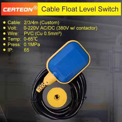 PP Cable Float Switch Cable Float Level Switch Liquid Level Controller Water Tank Float Switch Subme