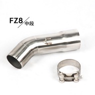 FZ8N Slip On For Yamaha FZ8 FZ800 Motorcycle Exhaust Muffler Modified Middle Pipe