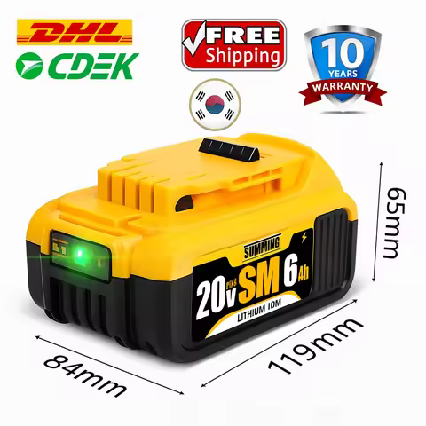 6.0Ah 20V MAX rechargeable lithium-ion batterycan replace Dewalt 18/20V batterysuitable for Dewalt t
