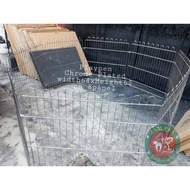 DOG FENCE PLAYPEN 2FT CHROME PLATED 64cm x 62cm