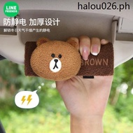 · Line FRIENDS Car Door Handle Gloves Steering Wheel Plush Car Home Door Handle Protective Cover Warm Universal