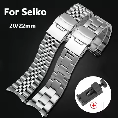 For Seiko Solid Stainless Steel Band 20mm 22mm Men's Sports Strap srpd skx007/skx009 SRPD63K1 for ju