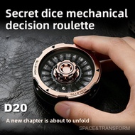 Metal D20 Decision Spinner Linkage EDC Mainan Tekan Fidget Toy Tabletop Board Game Accessory