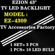 EZ-4309TV EZION 43" TV LED BACKLIGHT (LAMP TV) EZION 43 INCH LED TV 4309 EZ4309TV EZ-4309 EZ4309